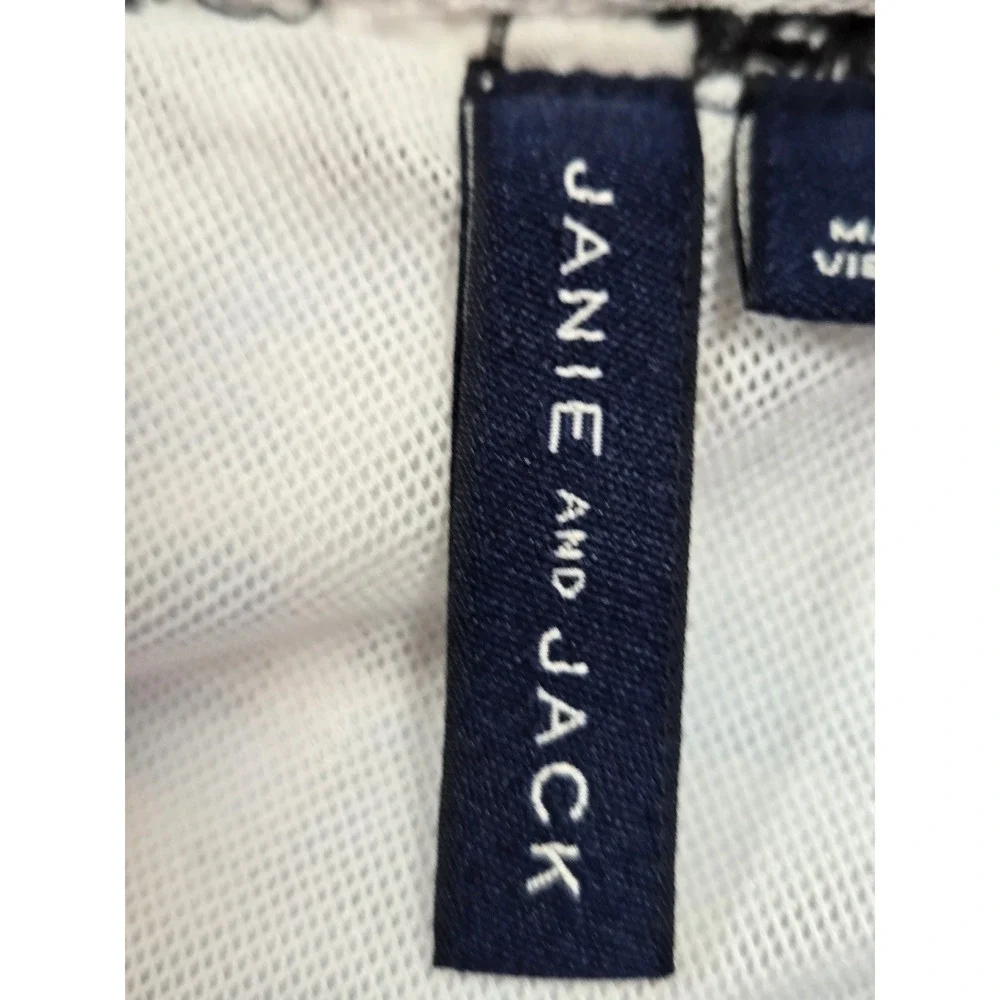Janie and Jack Boys 3 Tropical Island Palm Tree‎ Print Swim Trunks Blue White